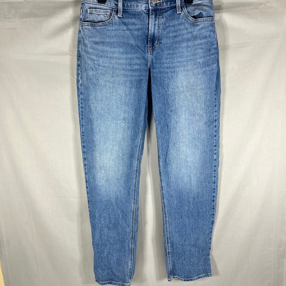 Old Navy Wow Boyfriend Jeans Trendy Mid-Rise Blue Denim Womens Size 8